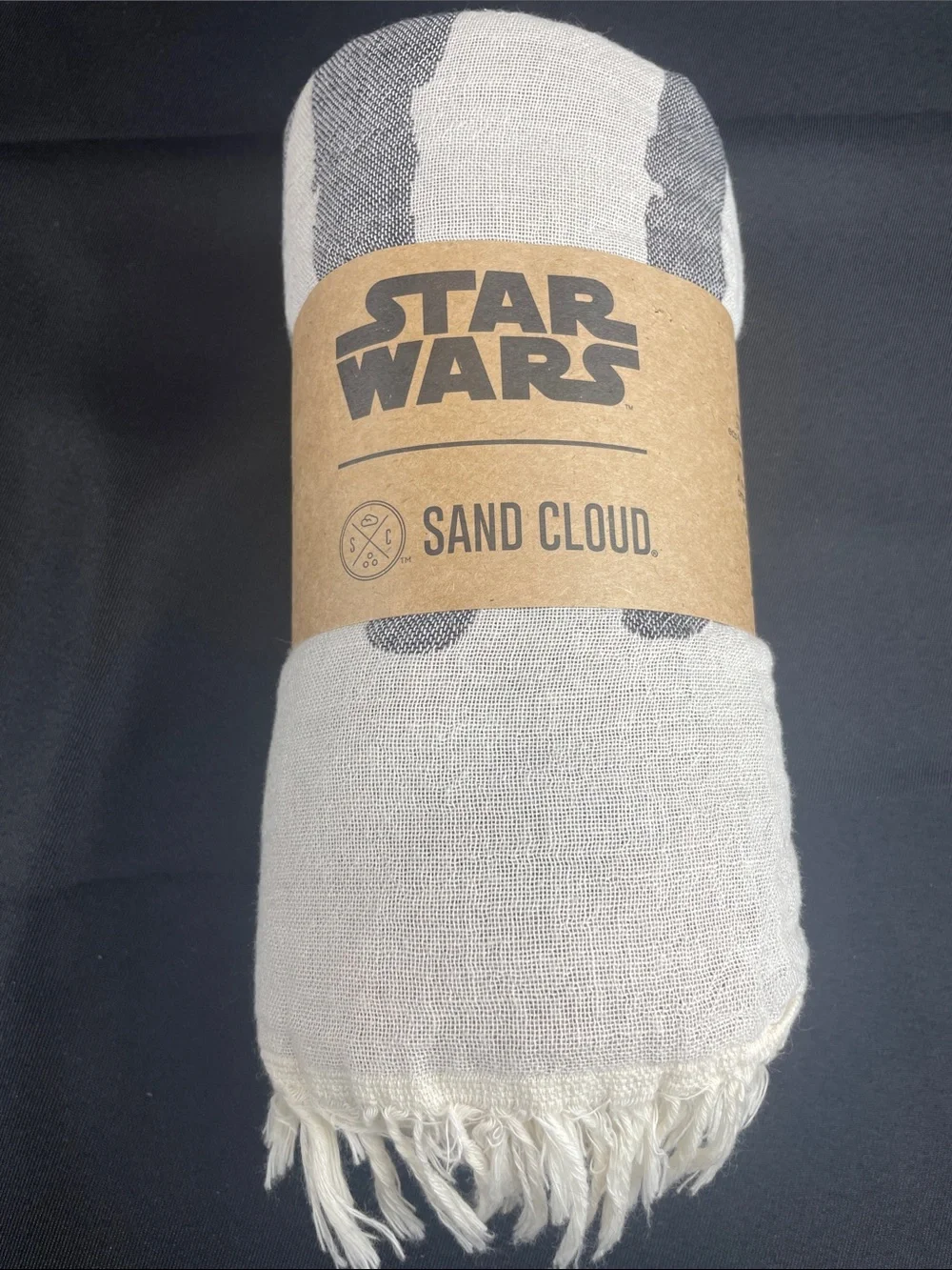 Trooper Stripe Star Wars by Sand Cloud White & Gray Sand Resistant Beach Towel